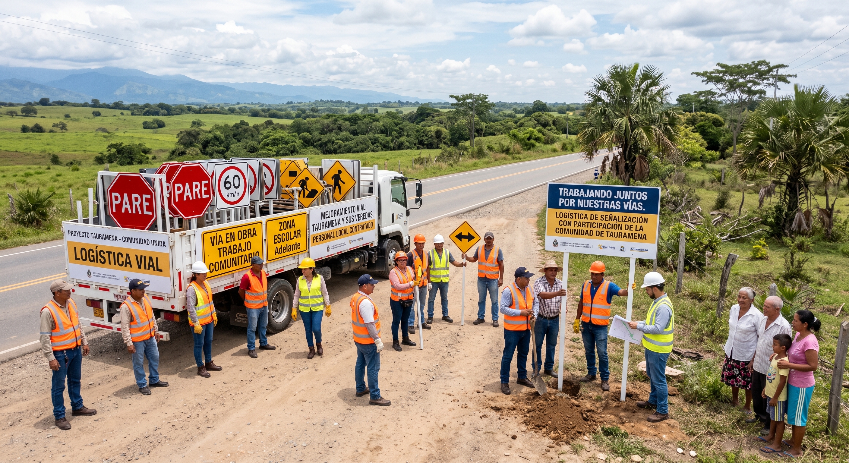 Logística de señalización vial
